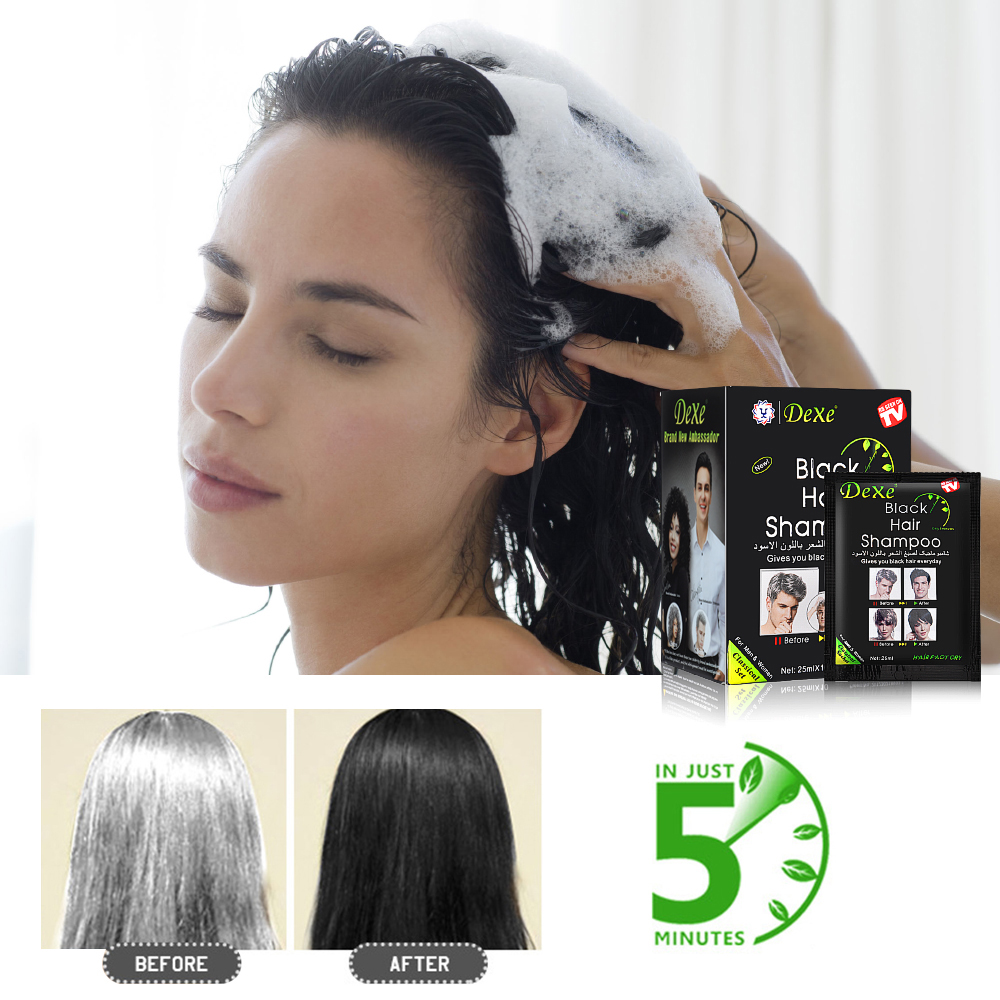 10 Pcs Fast Black Hair Shampoo - Hair Spray Color ulasan dan harga