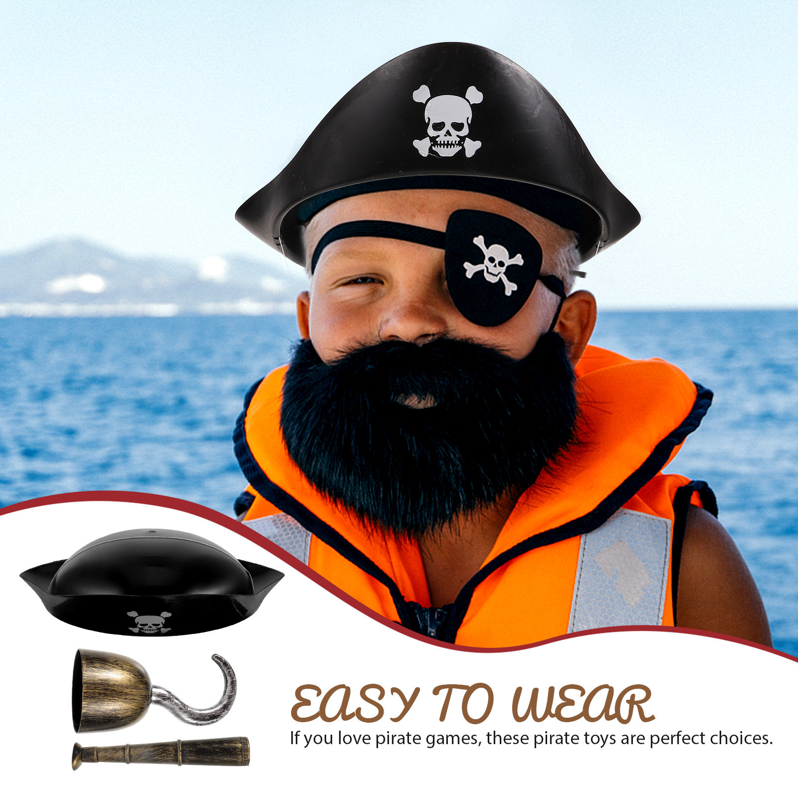 Pirate Costume Kit Easy Wear C - Easy Cosplay Prop ulasan dan harga